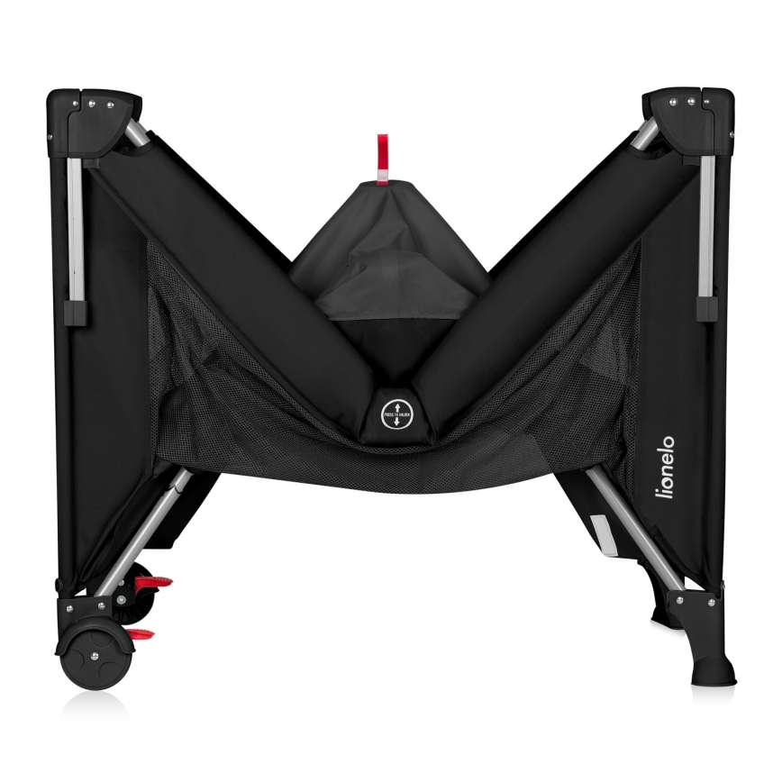 Lionelo - Детская дорожная кроватка 3 в 1 ELLEN Black Carbon