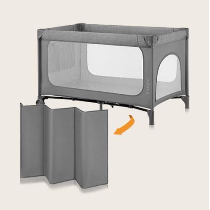 Lionelo - детская дорожная кроватка JASMIN EASY FOLD Grey Stone