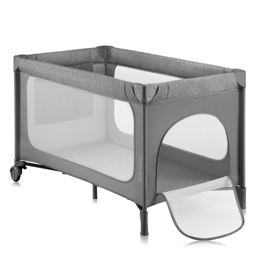 Lionelo - детская дорожная кроватка JASMIN EASY FOLD Grey Stone