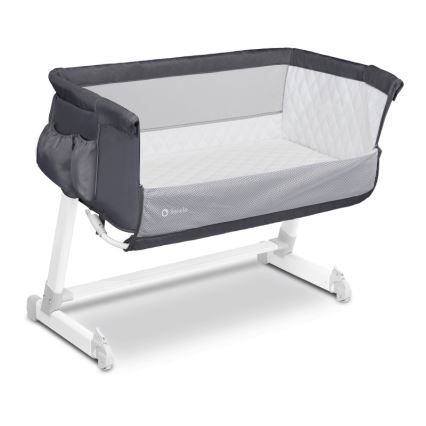 Lionelo - детская дорожная кроватка THEO Dark Grey