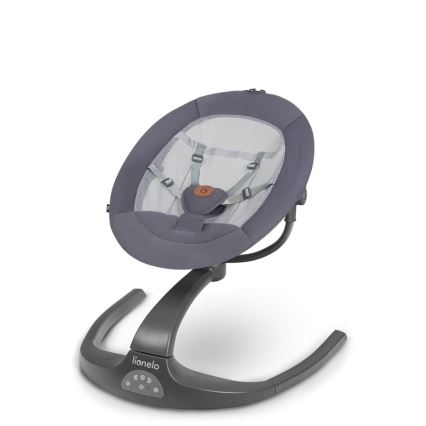Lionelo - Детская электронная качалка с мелодией RINA 4xAA серый бетон + дистанционное управление