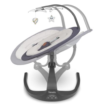 Lionelo - Детская электронная качалка с мелодией RINA 4xAA серый бетон + дистанционное управление