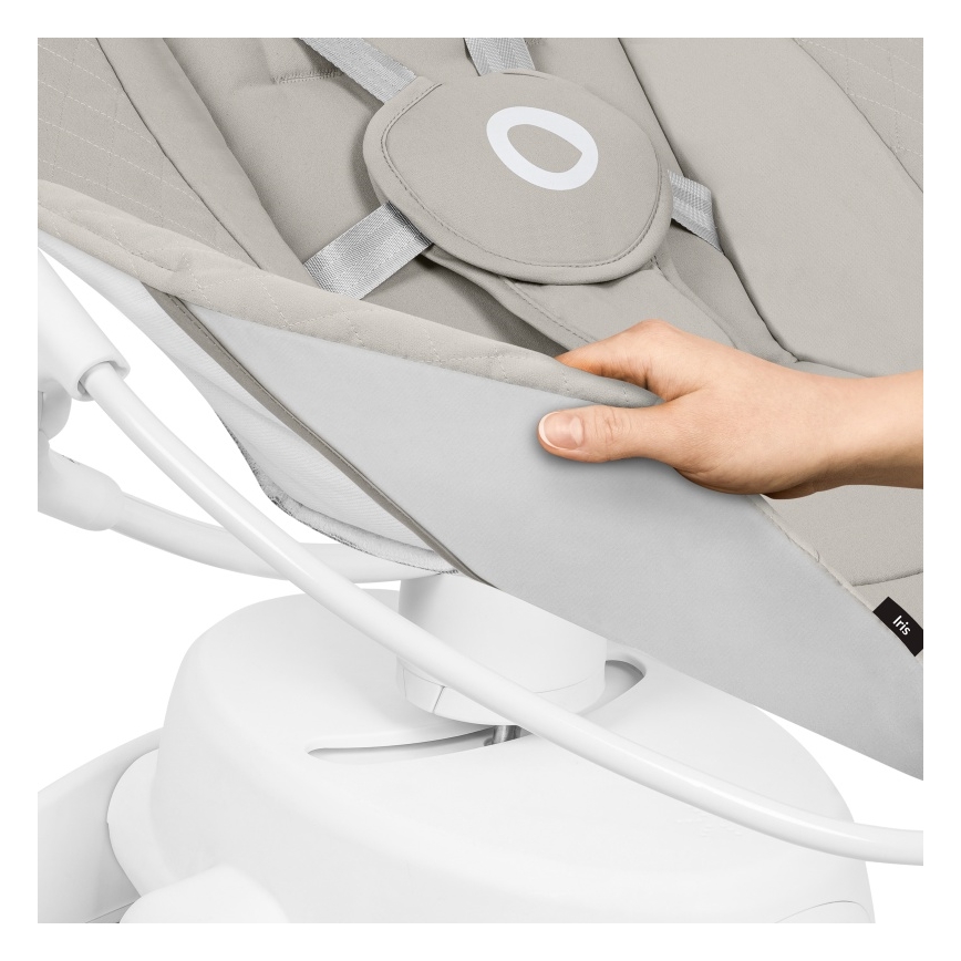 Lionelo - Детская качалка IRIS с мелодией, питание 4xAA, цвет бежевый песочный