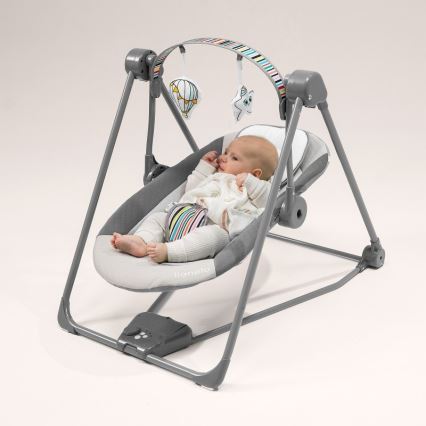 Lionelo - детская качалка OTTO 4xLR14 Cozy Grey
