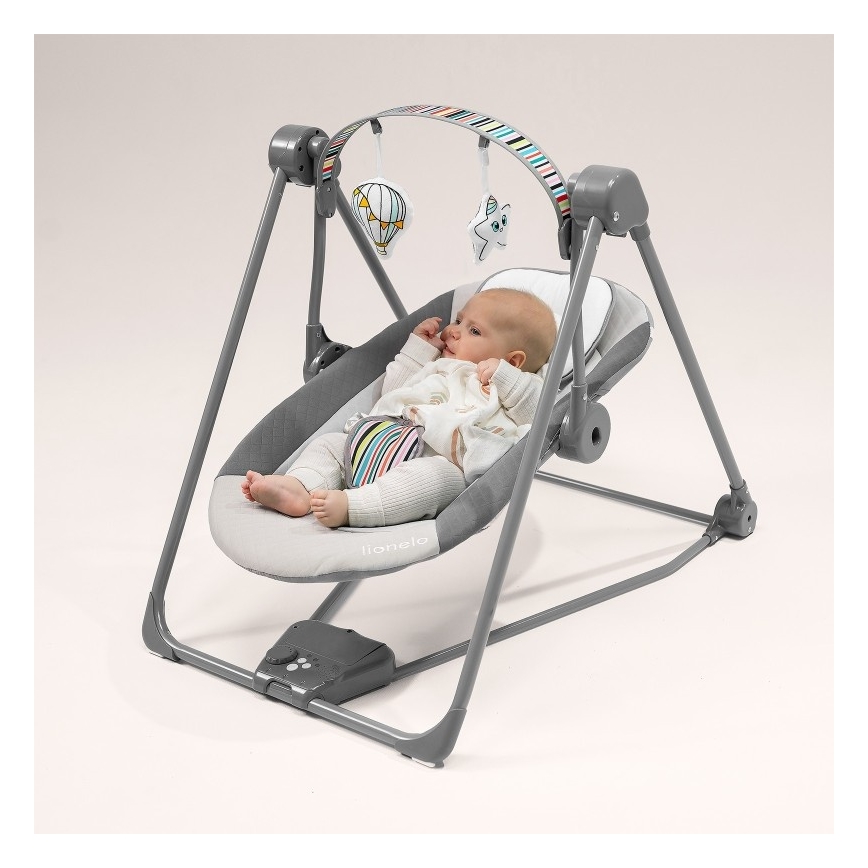 Lionelo - детская качалка OTTO 4xLR14 Cozy Grey