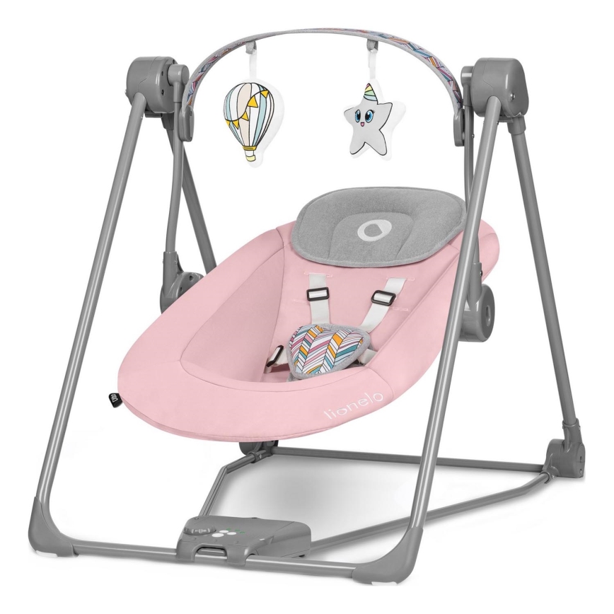 Lionelo - Детская качалка OTTO 4xLR14 Pink Baby