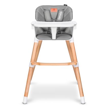 Lionelo - Детский стульчик для кормления 2 в 1 KOEN Grey Stone