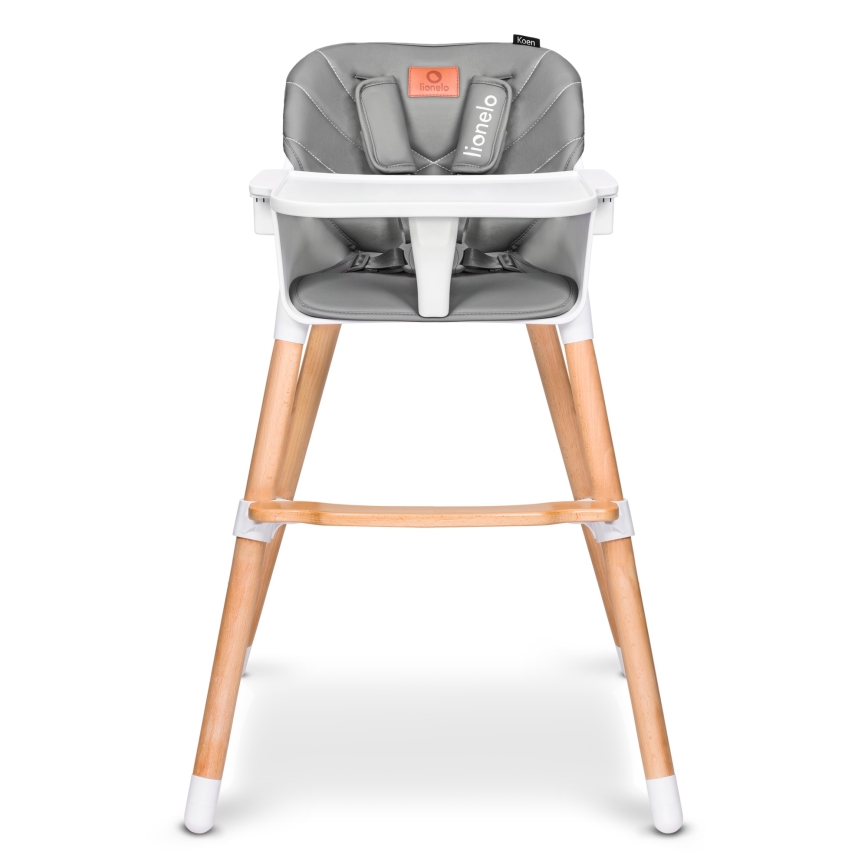 Lionelo - Детский стульчик для кормления 2 в 1 KOEN Grey Stone