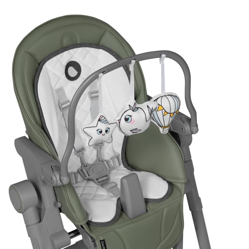 Lionelo - Детский стульчик для кормления CORA PLUS оливковый