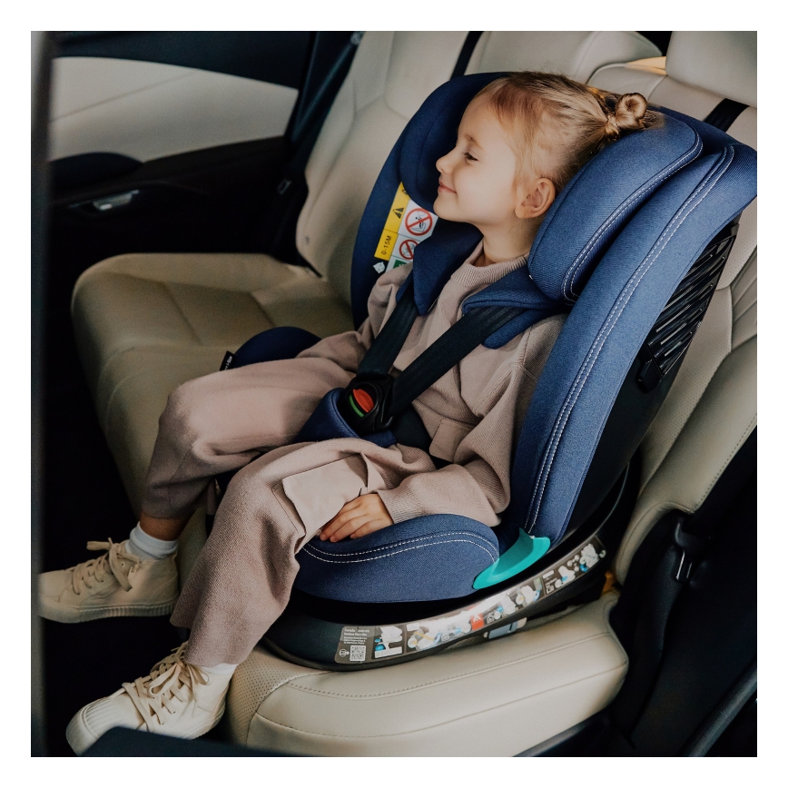 Lionelo - Автокресло с поворотной базой BASTIAAN ONE i-Size 40-150 cm тёмно-синее