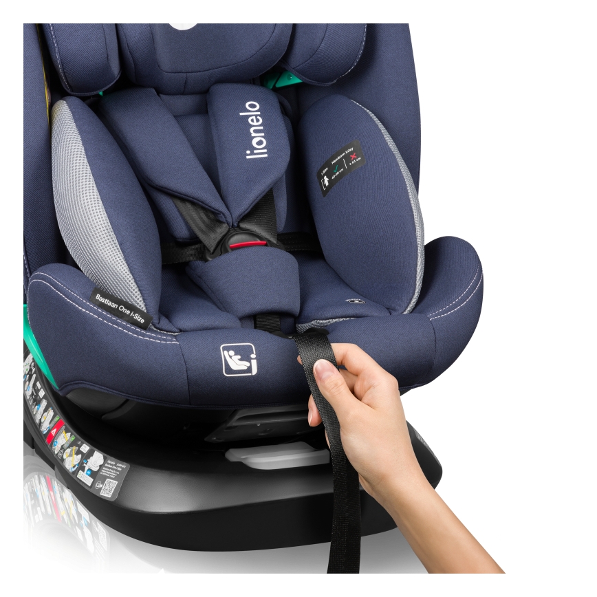 Lionelo - Автокресло с поворотной базой BASTIAAN ONE i-Size 40-150 cm тёмно-синее