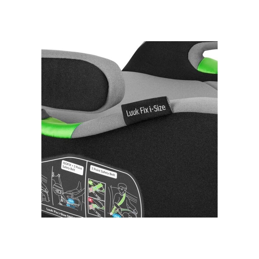 Lionelo - Детское сиденье для автомобиля LUUK FIX i-Size 125-150 см черный/серый