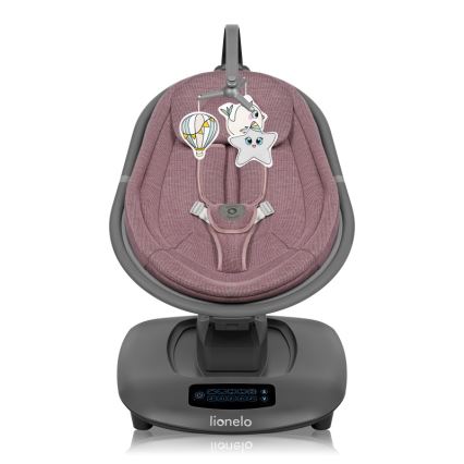 Lionelo - Дитяча гойдалка з мелодією BLOSSOM Pink Mauve + пульт дистанційного керування