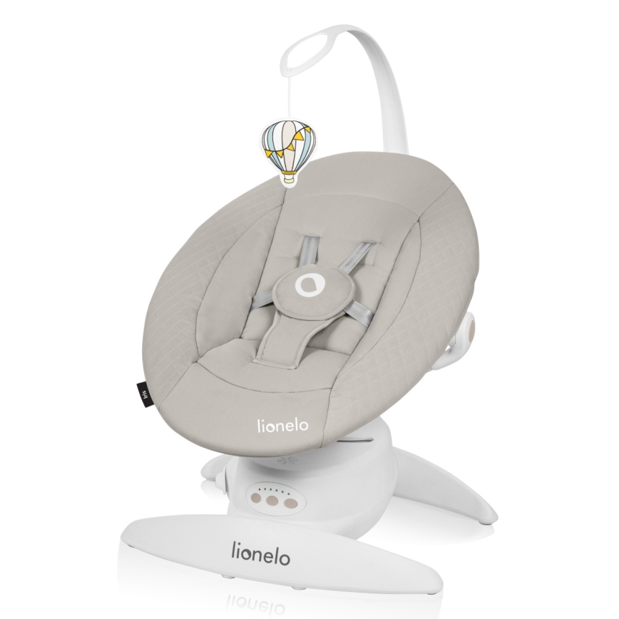 Lionelo - Дитяча гойдалка з мелодією IRIS 4xAA пісочно-бежевий