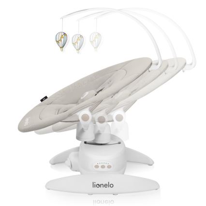 Lionelo - Дитяча гойдалка з мелодією IRIS 4xAA пісочно-бежевий
