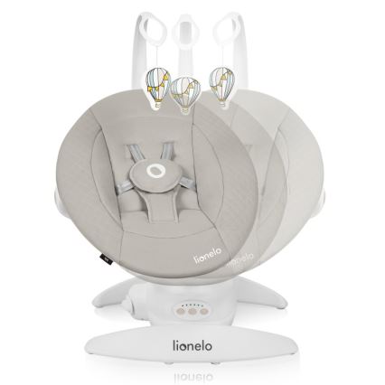 Lionelo - Дитяча гойдалка з мелодією IRIS 4xAA пісочно-бежевий