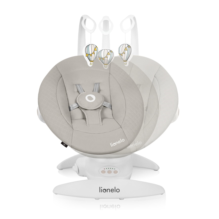 Lionelo - Дитяча гойдалка з мелодією IRIS 4xAA пісочно-бежевий