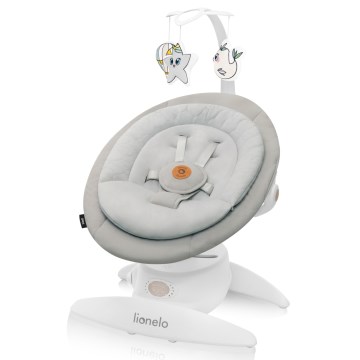 Lionelo - Дитяча гойдалка з мелодією MELL Beige Sand 4xAA + пульт дистанційного керування
