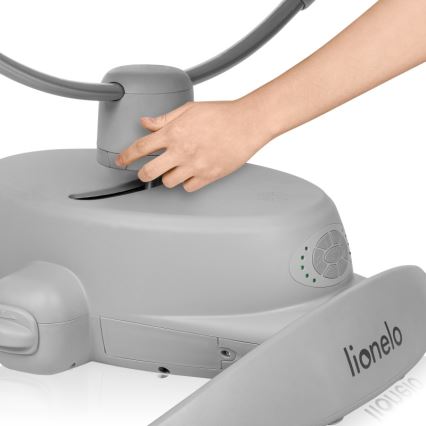 Lionelo - дитяча гойдалка з мелодією MELL Grey Stone 4xAA + пульт дистанційного керування