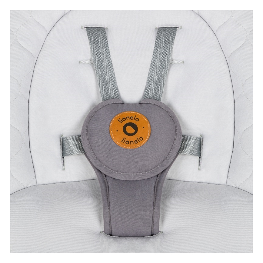 Lionelo - дитяча гойдалка з мелодією MELL Grey Stone 4xAA + пульт дистанційного керування