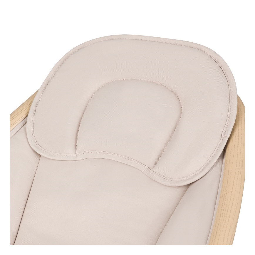 Lionelo - Дитяча гойдалка з мелодією OLIVIA Beige Natural + дистанційне керування