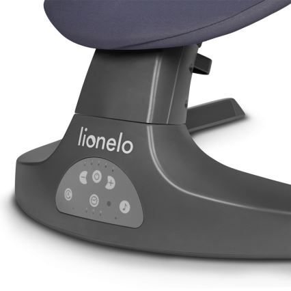 Lionelo - Дитяча гойдалка з мелодією RALF 4xAA Grey Concrete + дистанційне керування