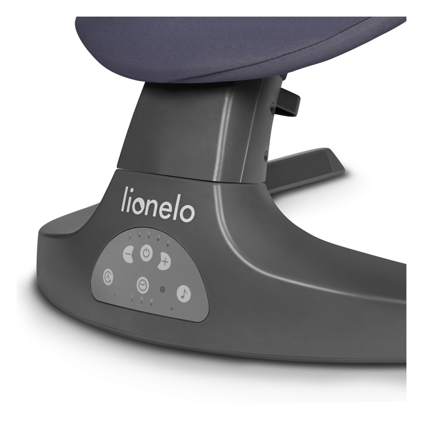 Lionelo - Дитяча гойдалка з мелодією RALF 4xAA Grey Concrete + дистанційне керування