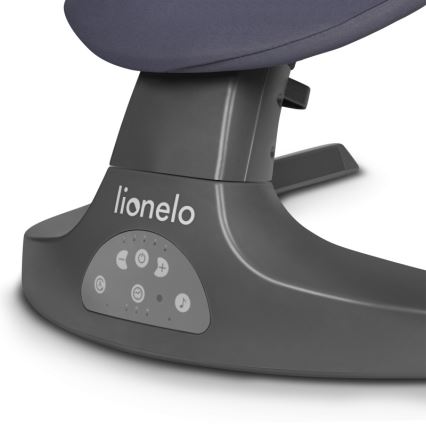 Lionelo - Дитяче гойдалко з мелодією RALF 4xAA сіро‑білий + з пультом дистанційного керування