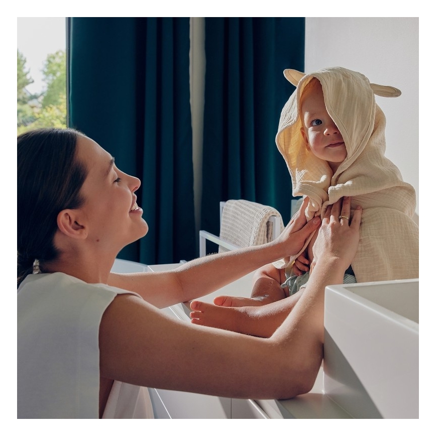 Lionelo - Дитяче рушник з капюшоном MUSLIN HOODED TOWEL Бежевий Капучино