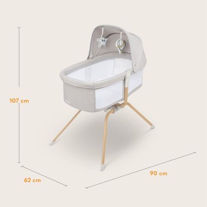 Lionelo - дорожная кроватка MALIN EVO, натуральный бежевый