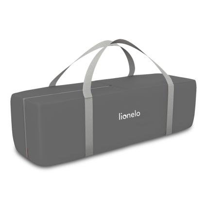 Lionelo - дорожнє ліжечко FLOWER, сіре, у скандинавському стилі