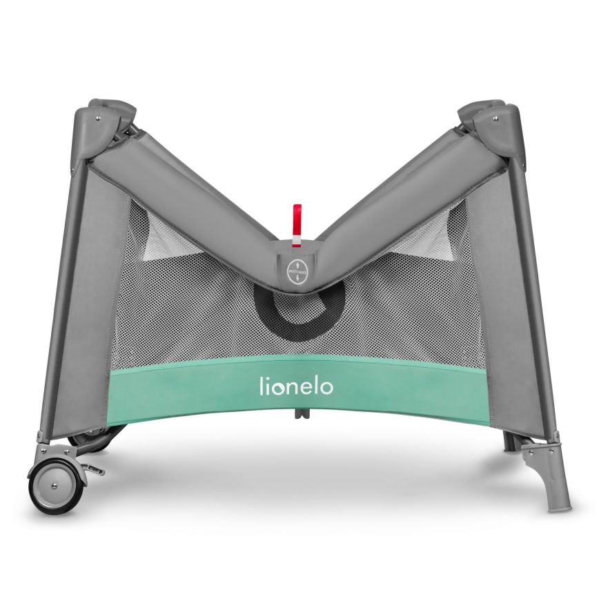 Lionelo - Игровая кроватка MILLE Серый-Зеленый