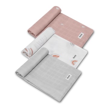 Lionelo - НАБОР 3x бамбуковых пелёнок BAMBOO SET 70x70 см Rainbow