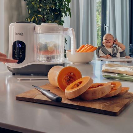 Lionelo - Пароварка 5в1 BABYMENU 110W/230V білий/сірий