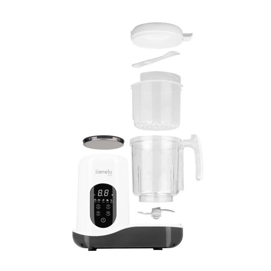Lionelo - Пароварка 5в1 BABYMENU 110W/230V білий/сірий