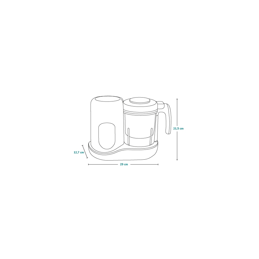 Lionelo - Пароварка 5в1 BABYMENU 110W/230V білий/сірий