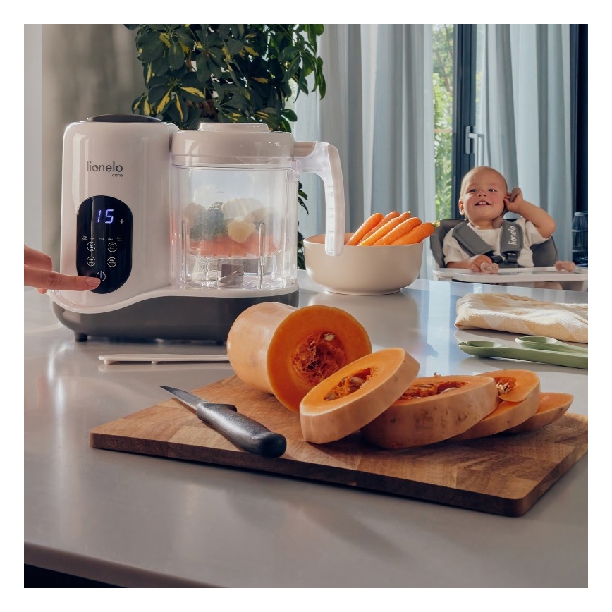 Lionelo - Пароварка 5в1 BABYMENU белый/серый