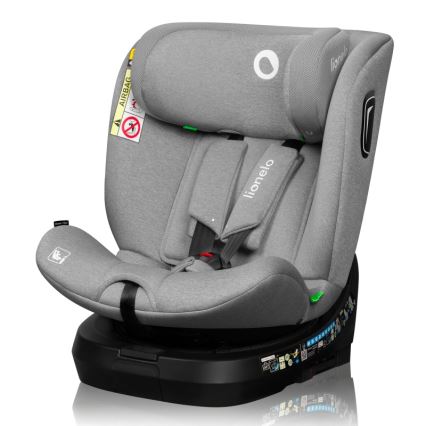 Lionelo - Поворотне автокрісло BRAVE i-Size з базою 40-150 см Grey Stone