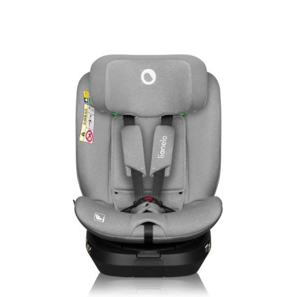 Lionelo - Поворотне автокрісло BRAVE i-Size з базою 40-150 см Grey Stone