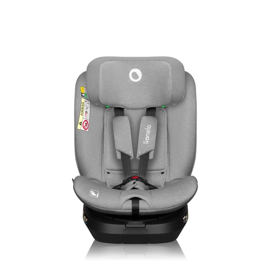 Lionelo - Поворотне автокрісло BRAVE i-Size з базою 40-150 см Grey Stone