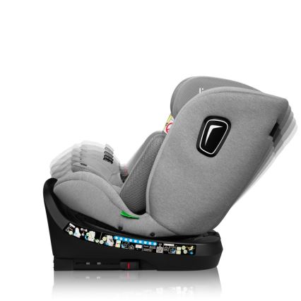 Lionelo - Поворотне автокрісло BRAVE i-Size з базою 40-150 см Grey Stone