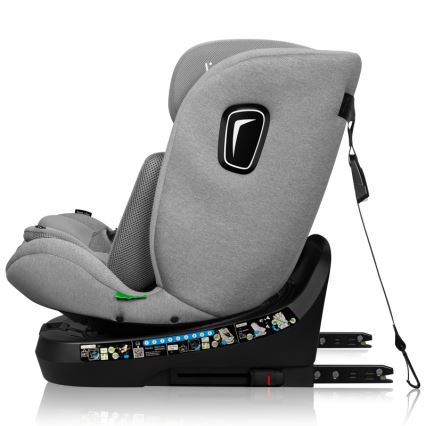 Lionelo - Поворотне автокрісло BRAVE i-Size з базою 40-150 см Grey Stone