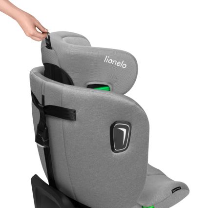 Lionelo - Поворотне автокрісло BRAVE i-Size з базою 40-150 см Grey Stone