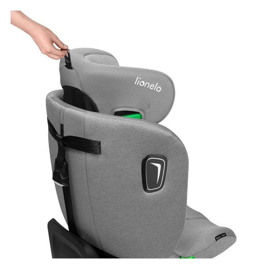 Lionelo - Поворотне автокрісло BRAVE i-Size з базою 40-150 см Grey Stone