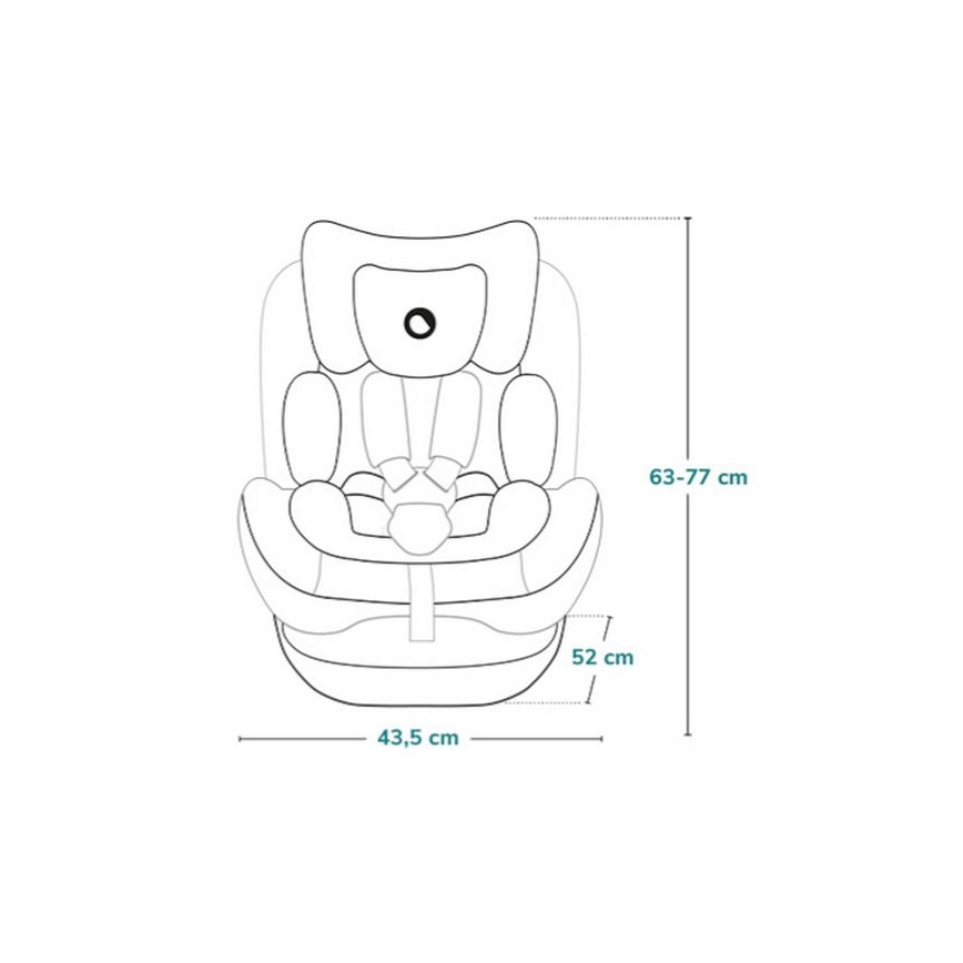 Lionelo - Автокрісло з поворотною базою BASTIAAN ONE i-Size 40-150 см темно-синій