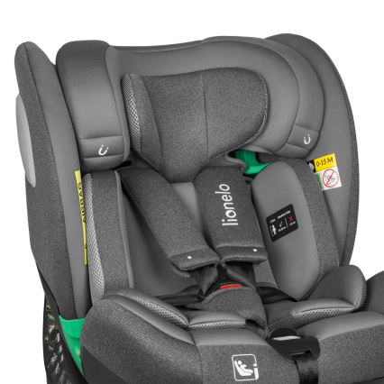 Ліонело - поворотне автокрісло з базою БРААМ ай-Сайз 40-150 см сірий камінь