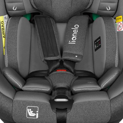 Ліонело - поворотне автокрісло з базою БРААМ ай-Сайз 40-150 см сірий камінь