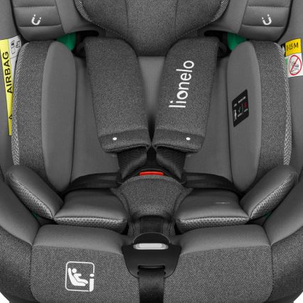 Ліонело - поворотне автокрісло з базою БРААМ ай-Сайз 40-150 см сірий камінь