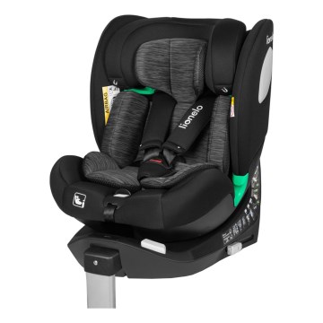 Lionelo - поворотне автокрісло з базою BRAAM i-Size 40-150 см чорний карбон