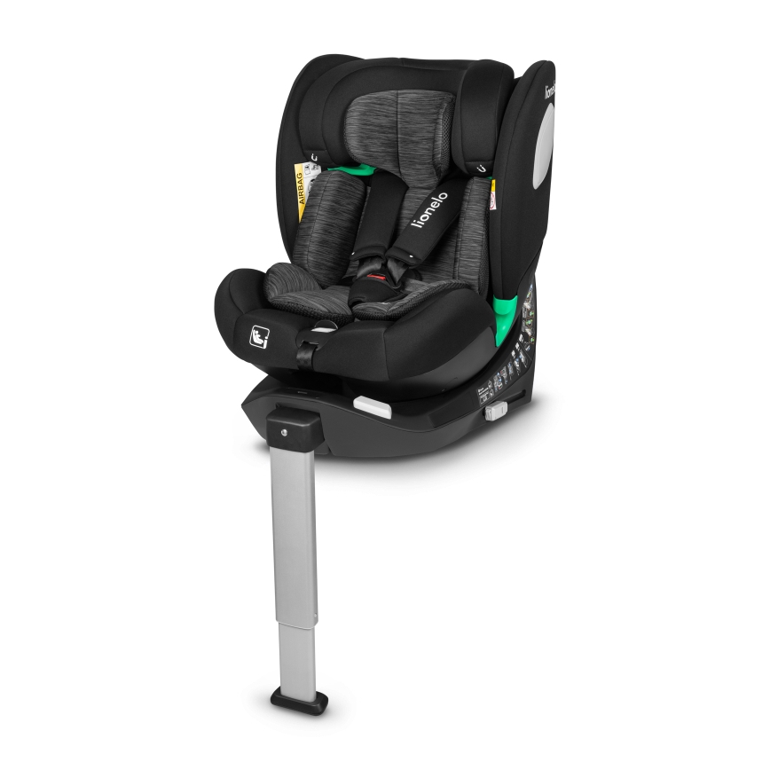 Lionelo - поворотне автокрісло з базою BRAAM i-Size 40-150 см чорний карбон